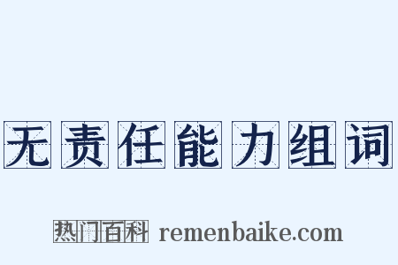无责任能力组词是什么意思的图片